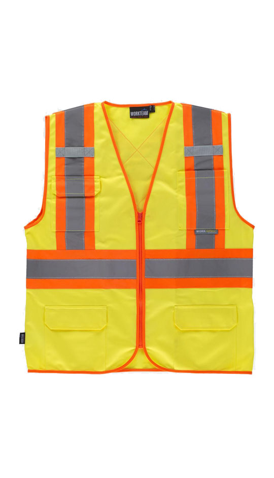 Workteam Chaleco Reflectivo C 3621 Amarillo con Naranja